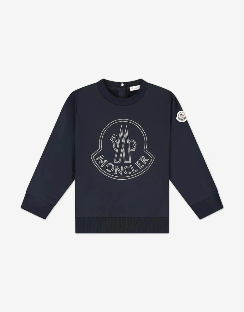 Baby Boys Logo Sweatshirt in Navy