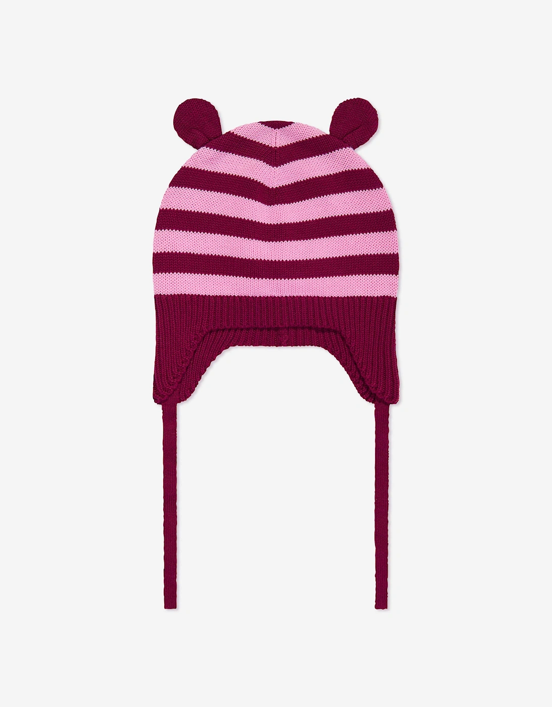 Baby Girls Damson Knit Hat With Ears in Purple, 5 of 4