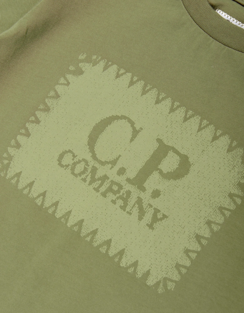 C.P. Company Boys Logo T-Shirt in Green