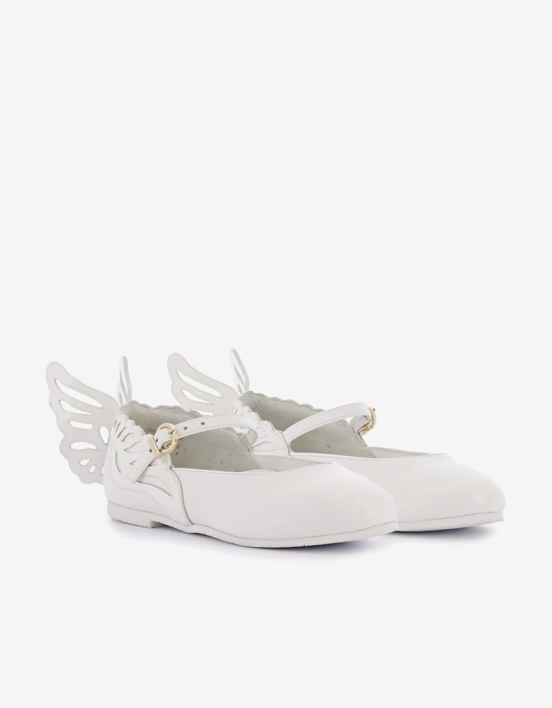 Girls Heavenly Flat in White