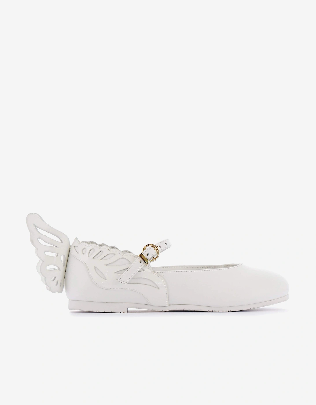 Girls Heavenly Flat in White, 5 of 4
