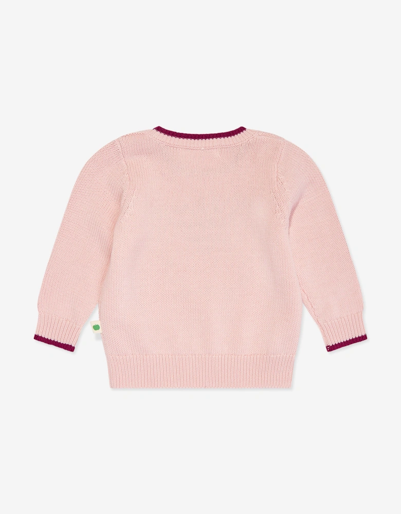 Girls Blackberry Knit Jumper in Pink