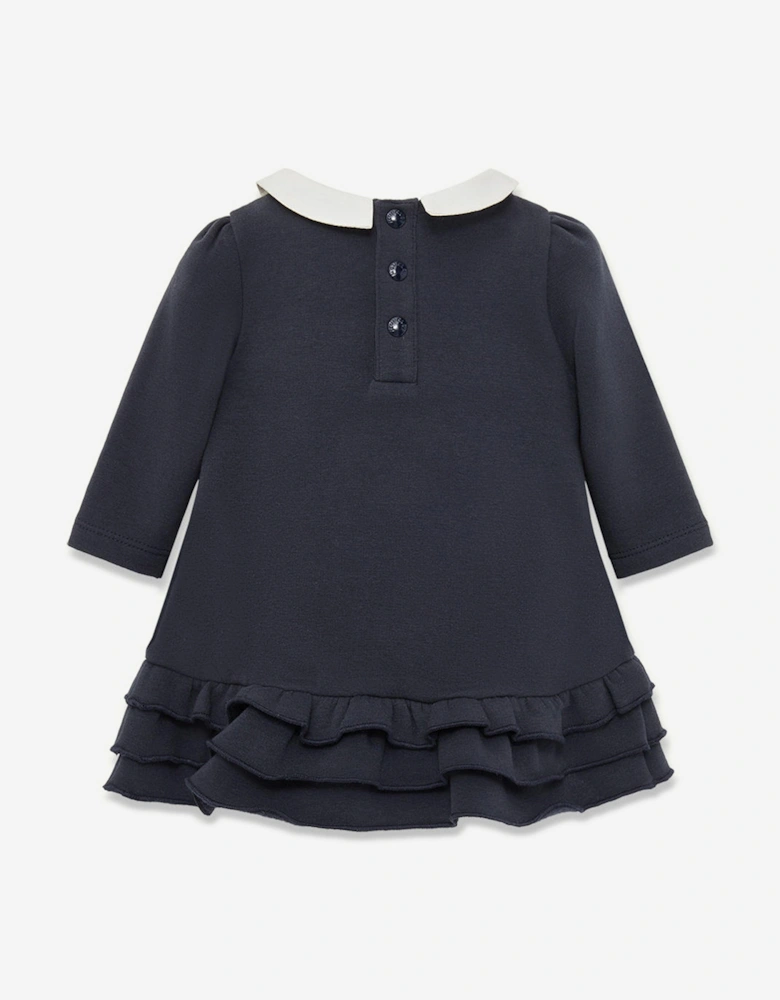 Baby Girls Logo Dress in Navy