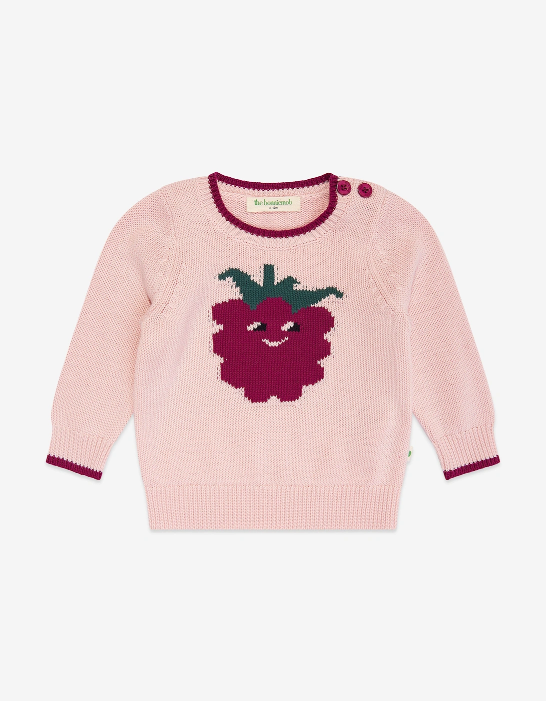 Girls Blackberry Knit Jumper in Pink, 5 of 4