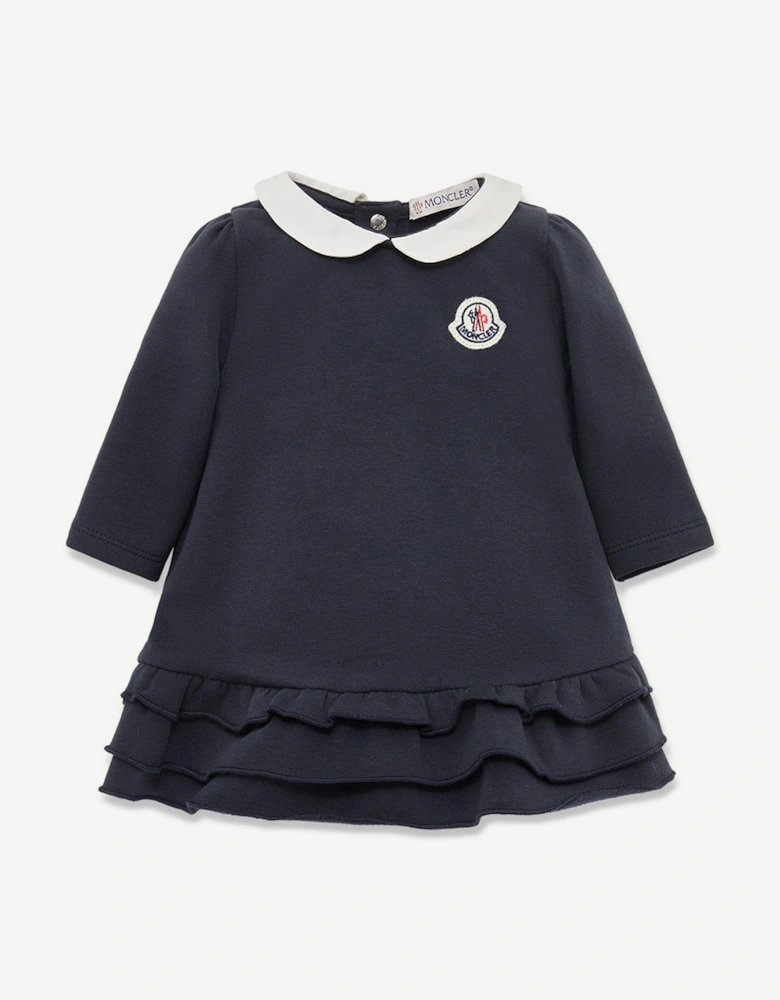 Baby Girls Logo Dress in Navy