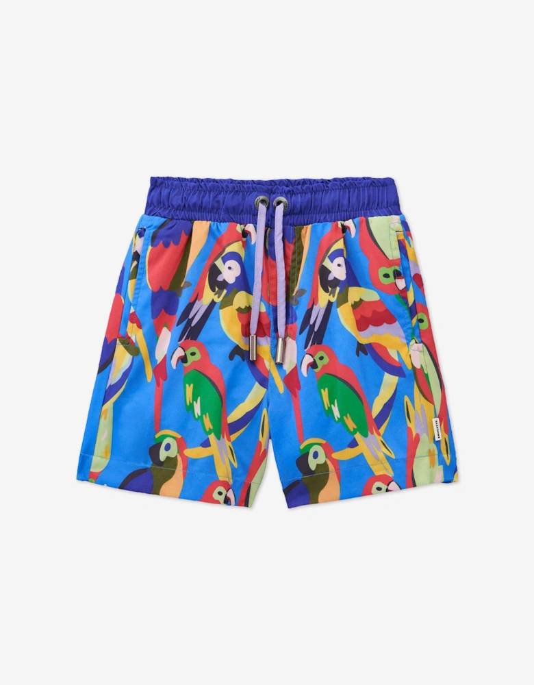 Boys Parrot Swim Shorts in Blue (UPF50+)