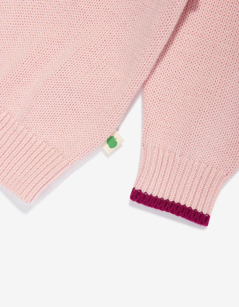 Girls Blackberry Knit Jumper in Pink