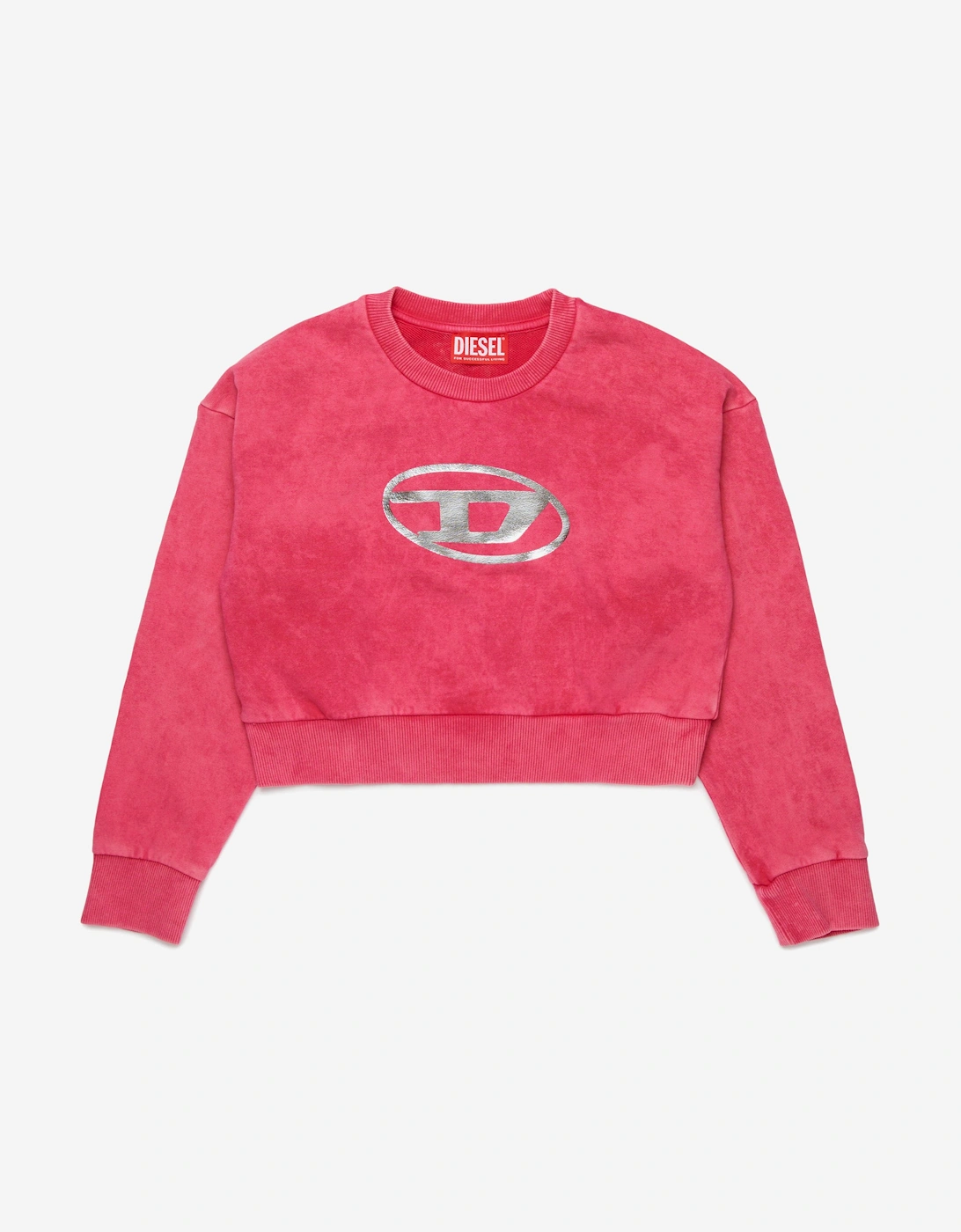Girls Oval D Logo Sweatshirt in Pink, 5 of 4