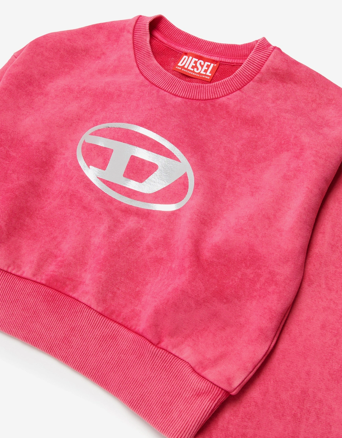 Girls Oval D Logo Sweatshirt in Pink