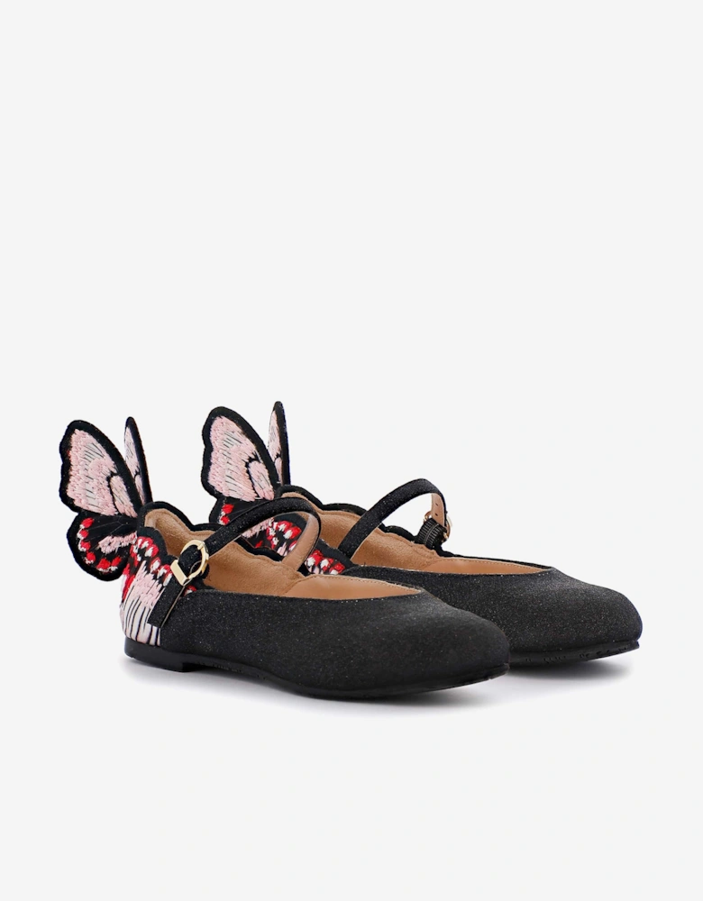 Girls Chiara Flat in Black