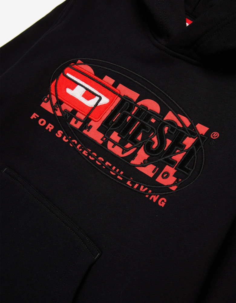 Boys Logo Hoodie in Black