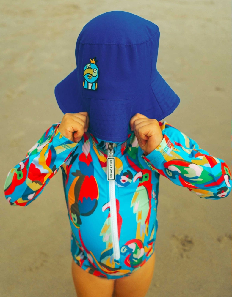 Girls Parrot Swimsuit in Blue (UPF50+)