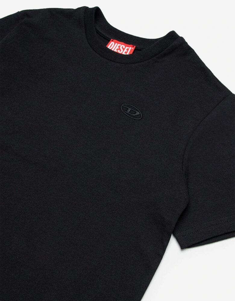 Boys Oval D Logo T-Shirt in Black