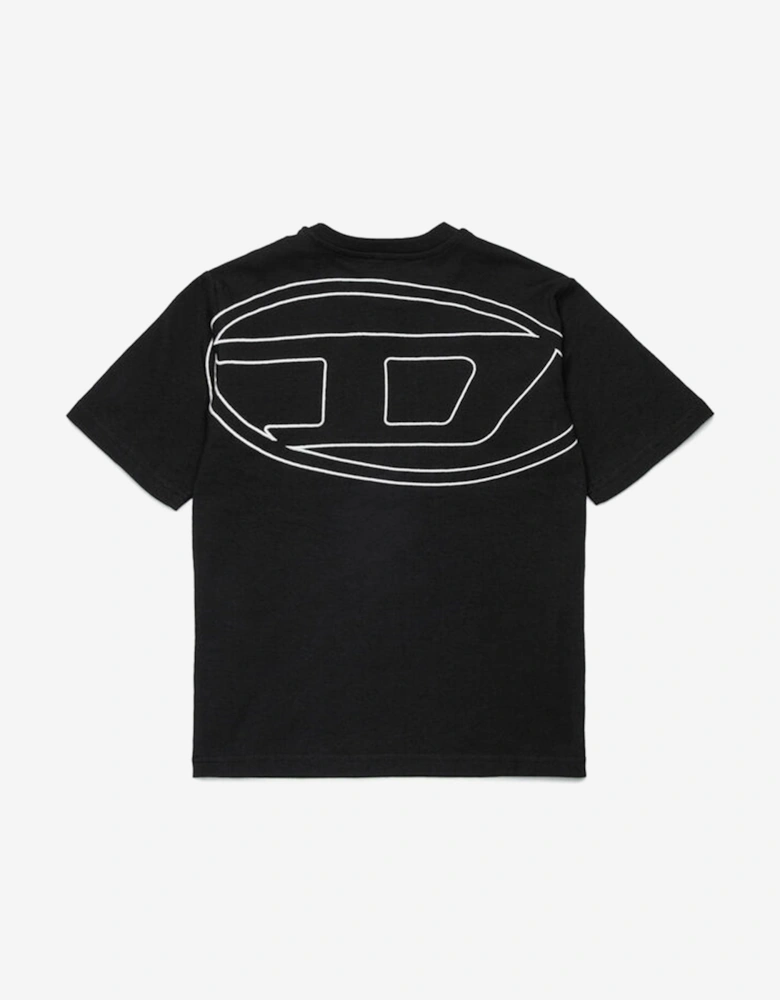 Boys Oval D Logo T-Shirt in Black