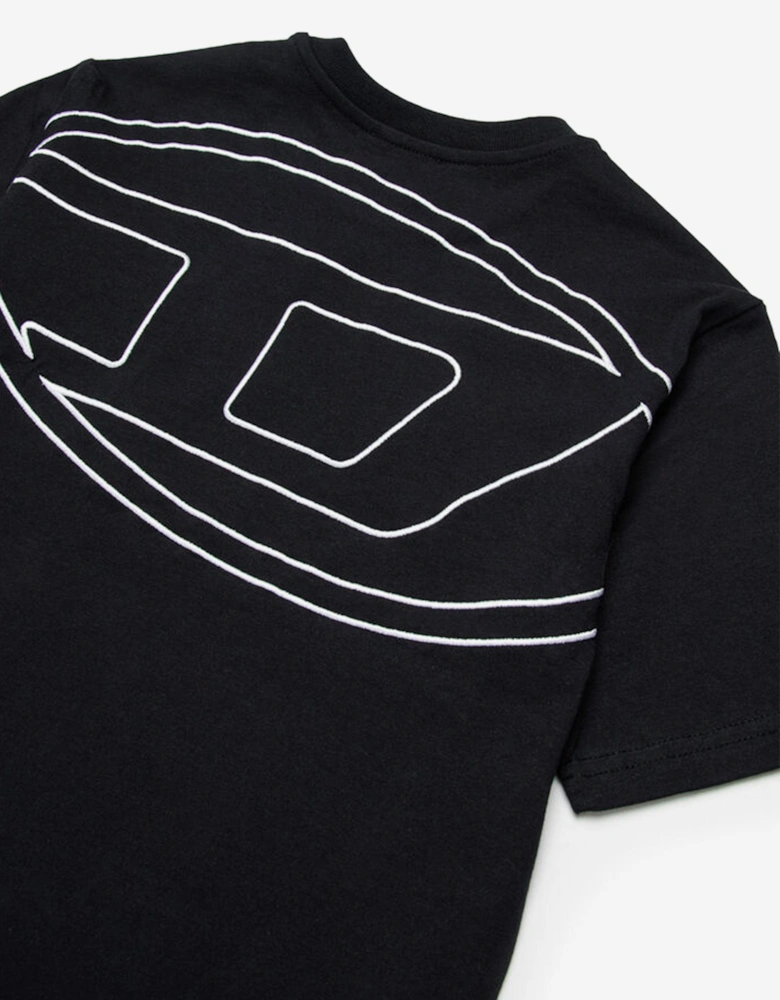 Boys Oval D Logo T-Shirt in Black