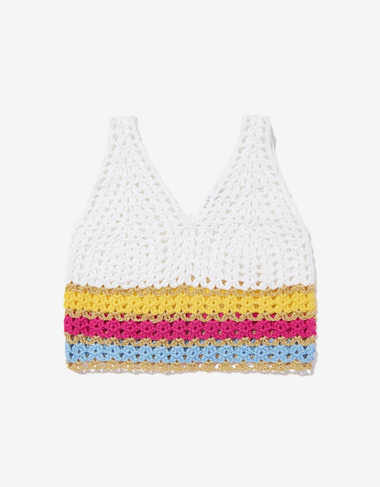 Girls Lavera Crop Top in White