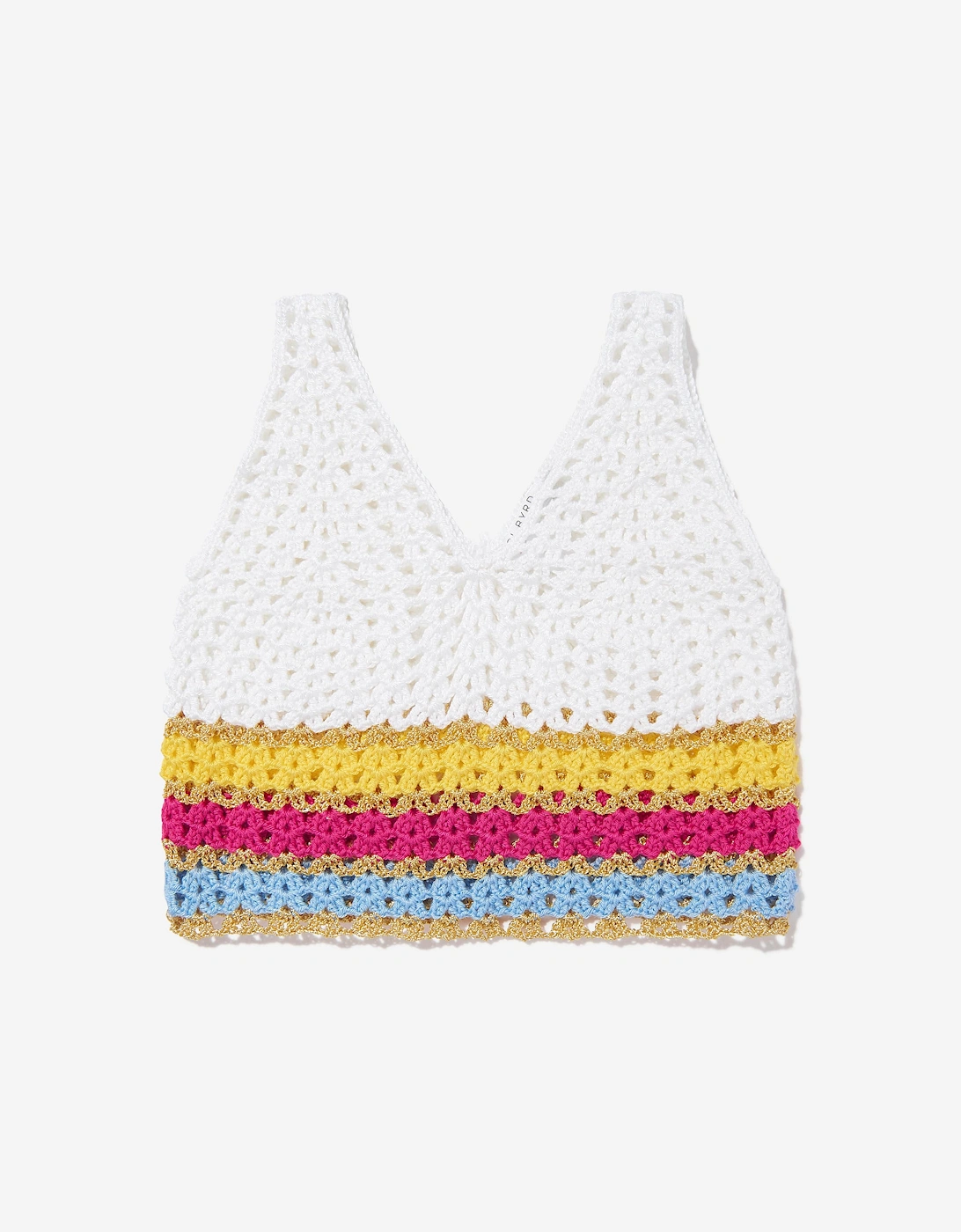 Girls Lavera Crop Top in White, 5 of 4