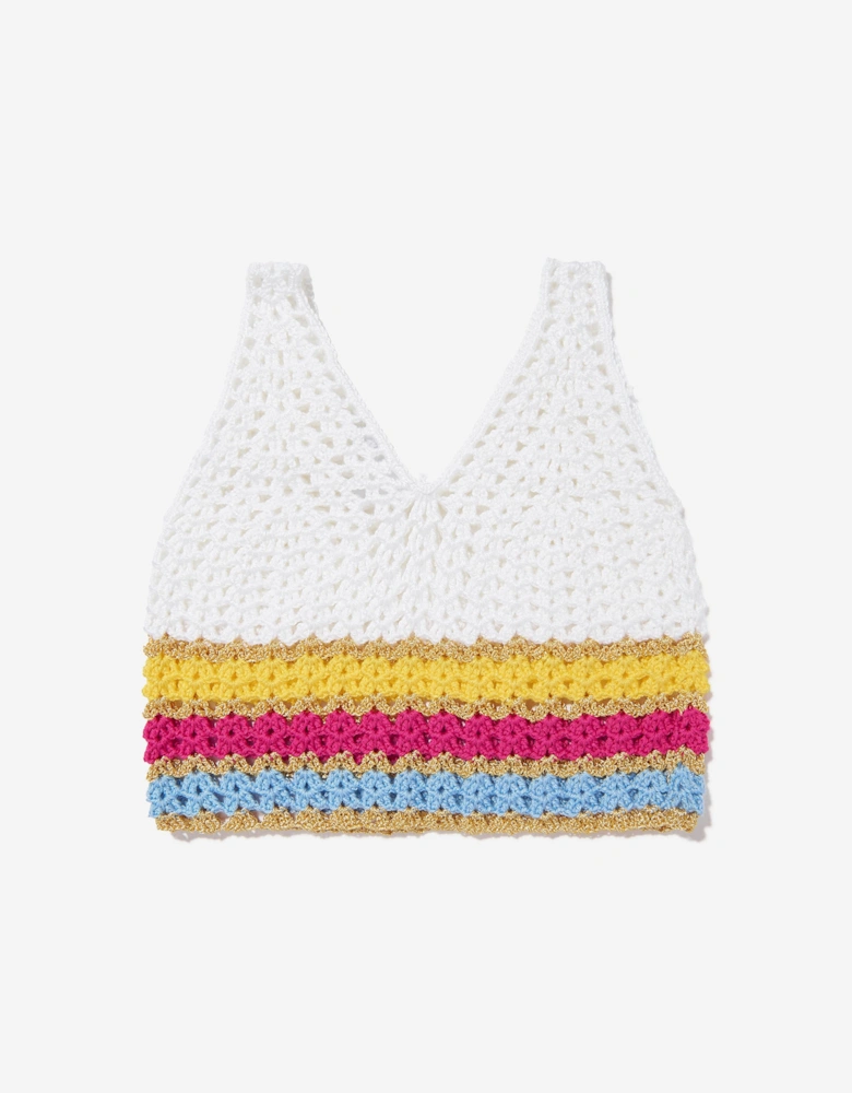 Girls Lavera Crop Top in White