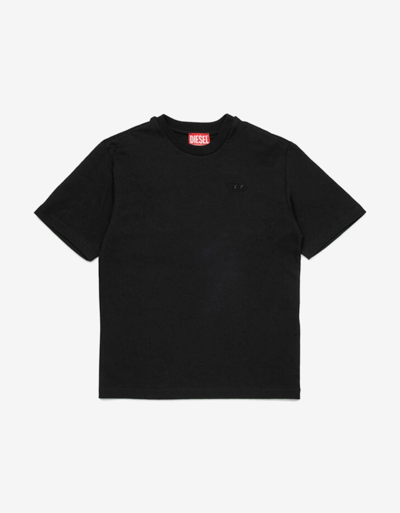 Boys Oval D Logo T-Shirt in Black