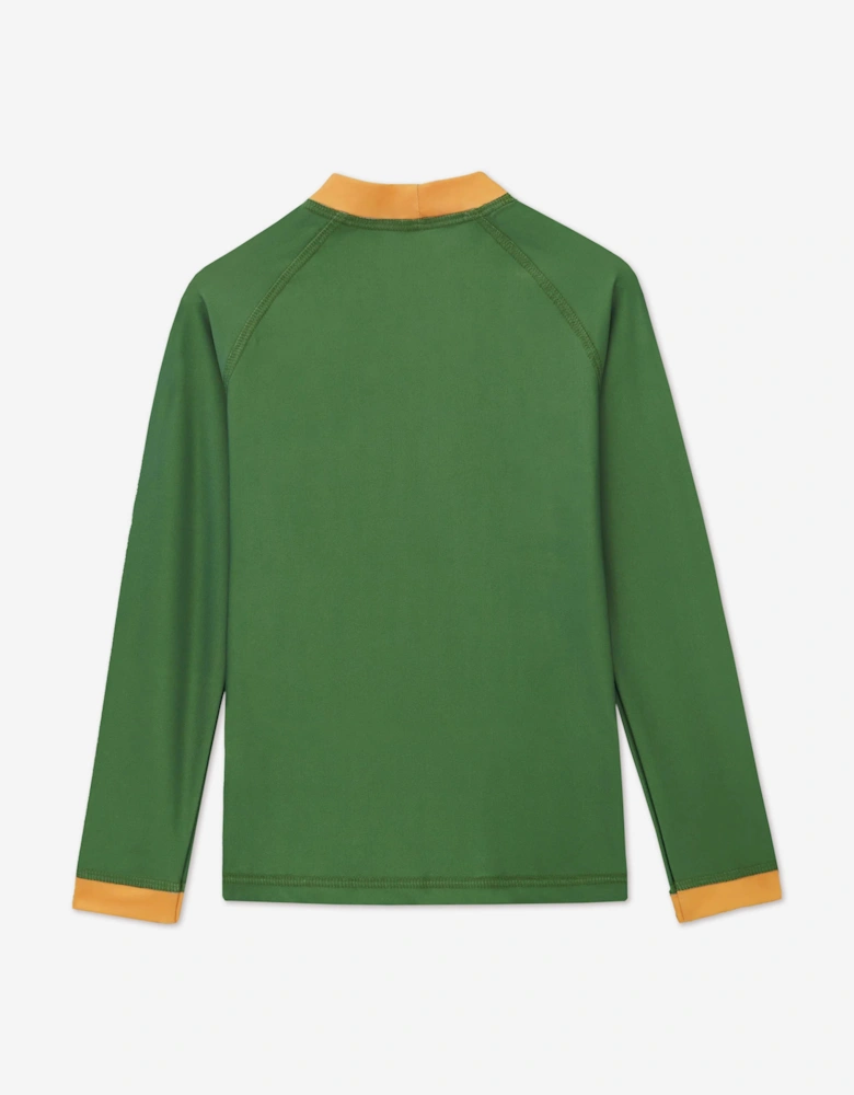 Boys Toucan Sun Protective Rash Vest in Green (UPF50+)