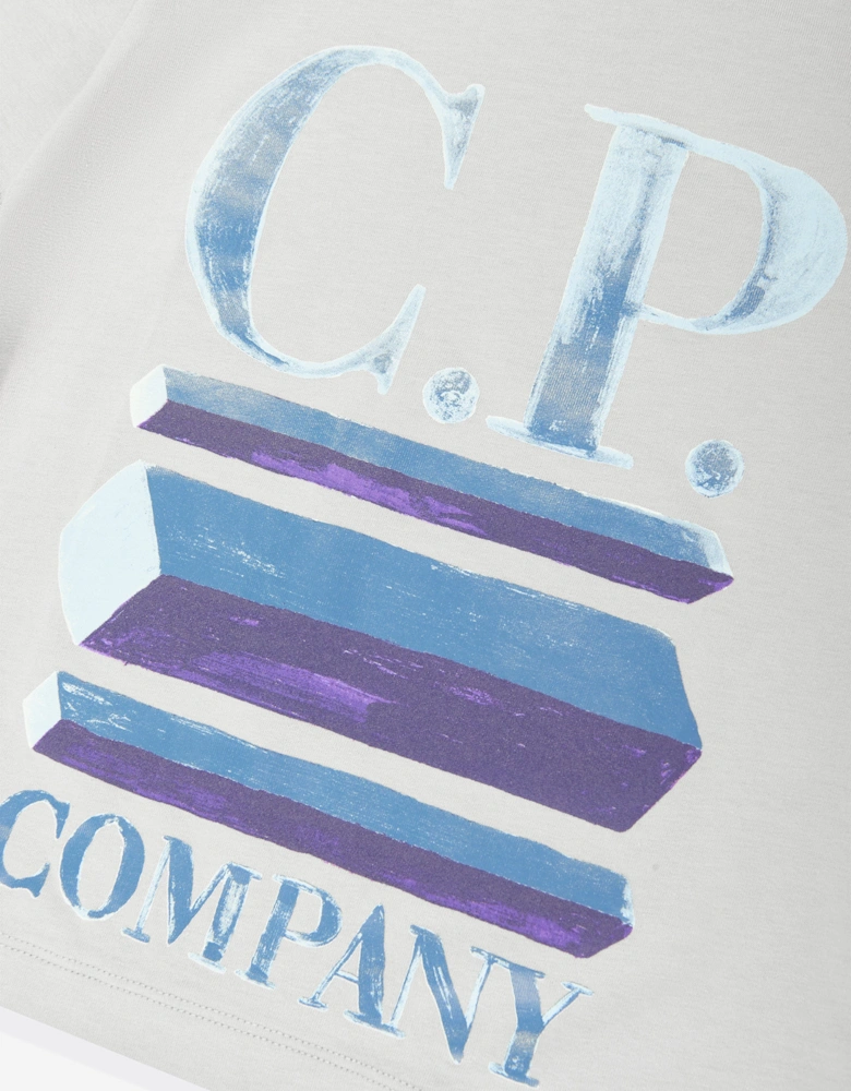 C.P. Company Boys Logo T-Shirt in Grey
