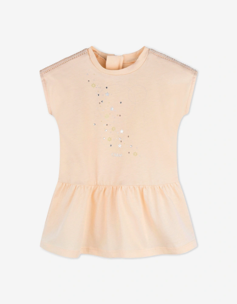 Baby Girls T-Shirt Dress in Pink