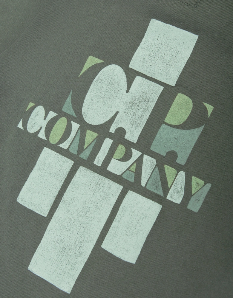 C.P. Company Boys Logo T-Shirt in Green