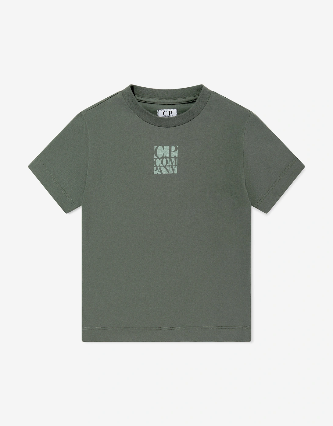 C.P. Company Boys Logo T-Shirt in Green, 5 of 4
