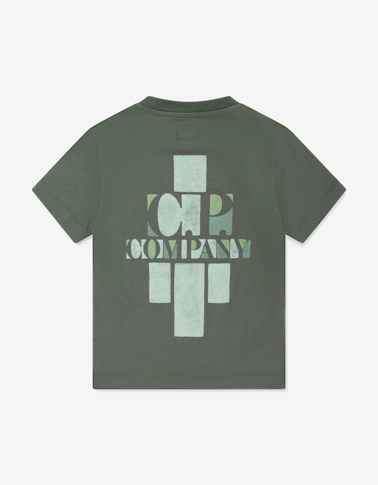 C.P. Company Boys Logo T-Shirt in Green