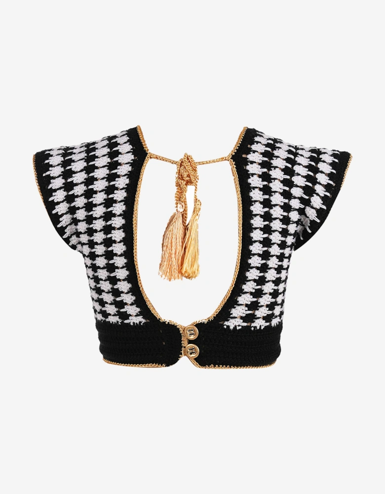 Girls Garnet Crop Top in Black