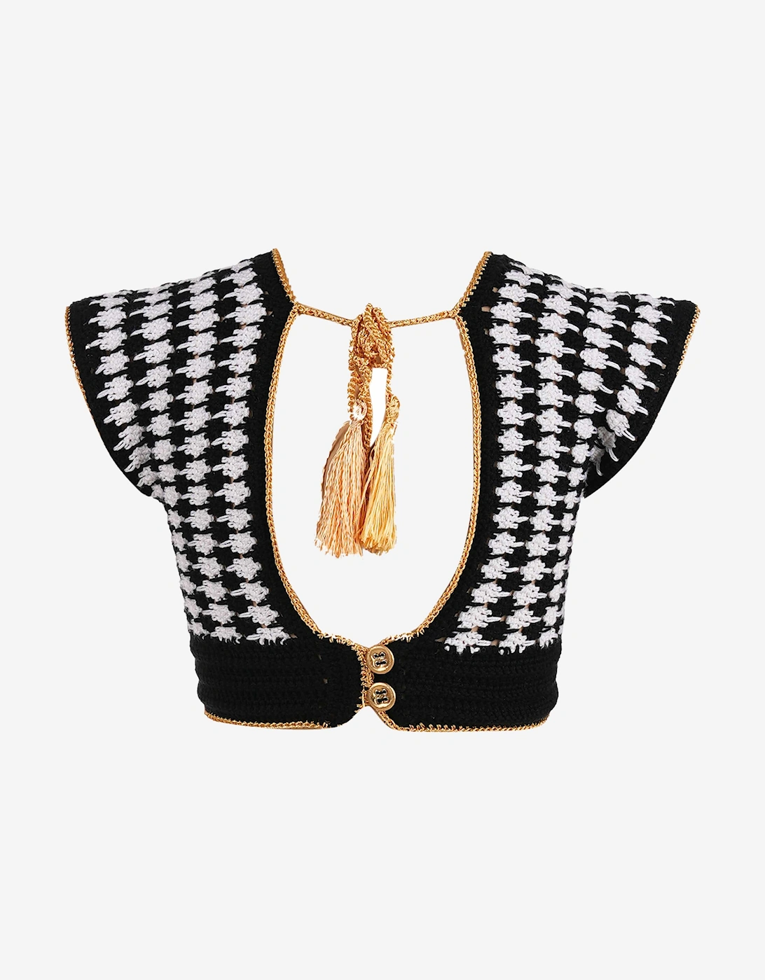 Girls Garnet Crop Top in Black
