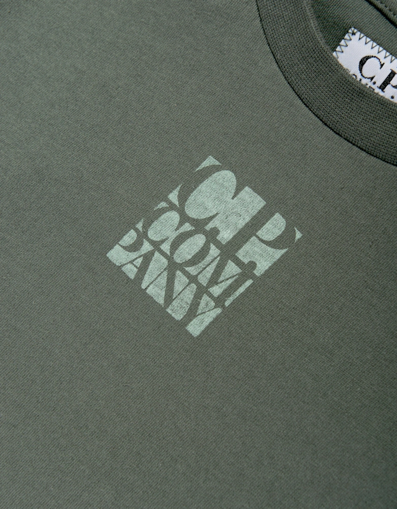 C.P. Company Boys Logo T-Shirt in Green