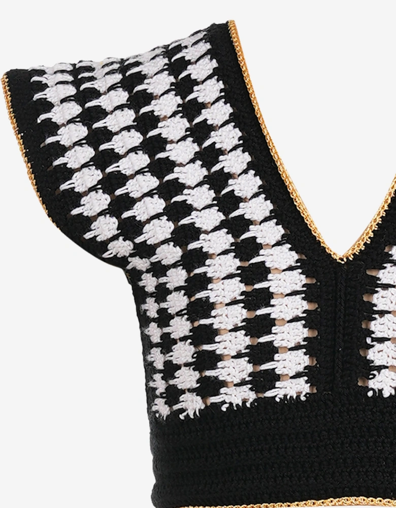 Girls Garnet Crop Top in Black