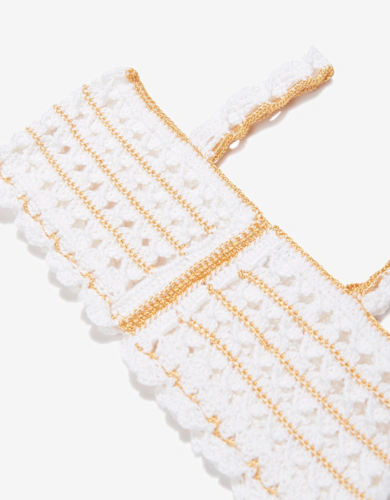 Girls Avira Crop Top in White