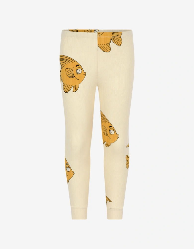 Kids Cotton Fish Print Leggings