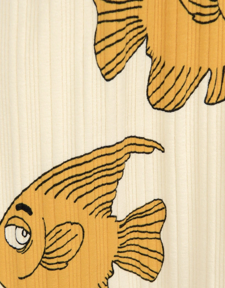 Girls Cotton Fish Print Dress