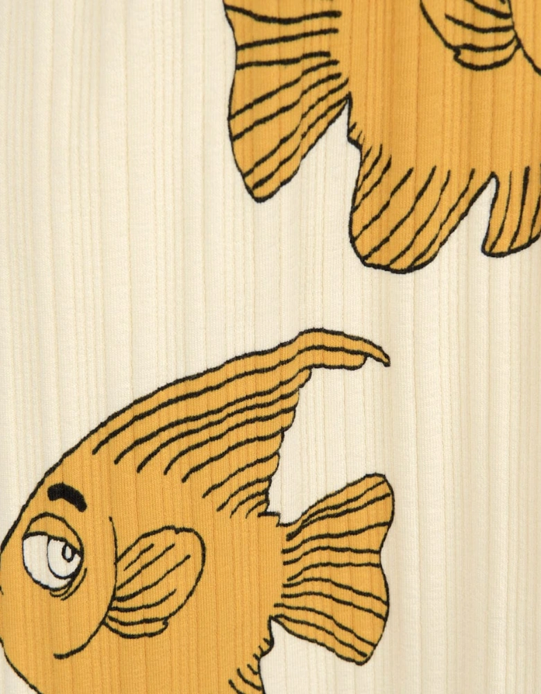 Girls Cotton Fish Print Dress