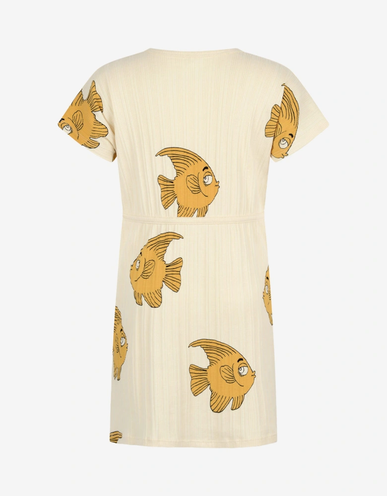 Girls Cotton Fish Print Dress