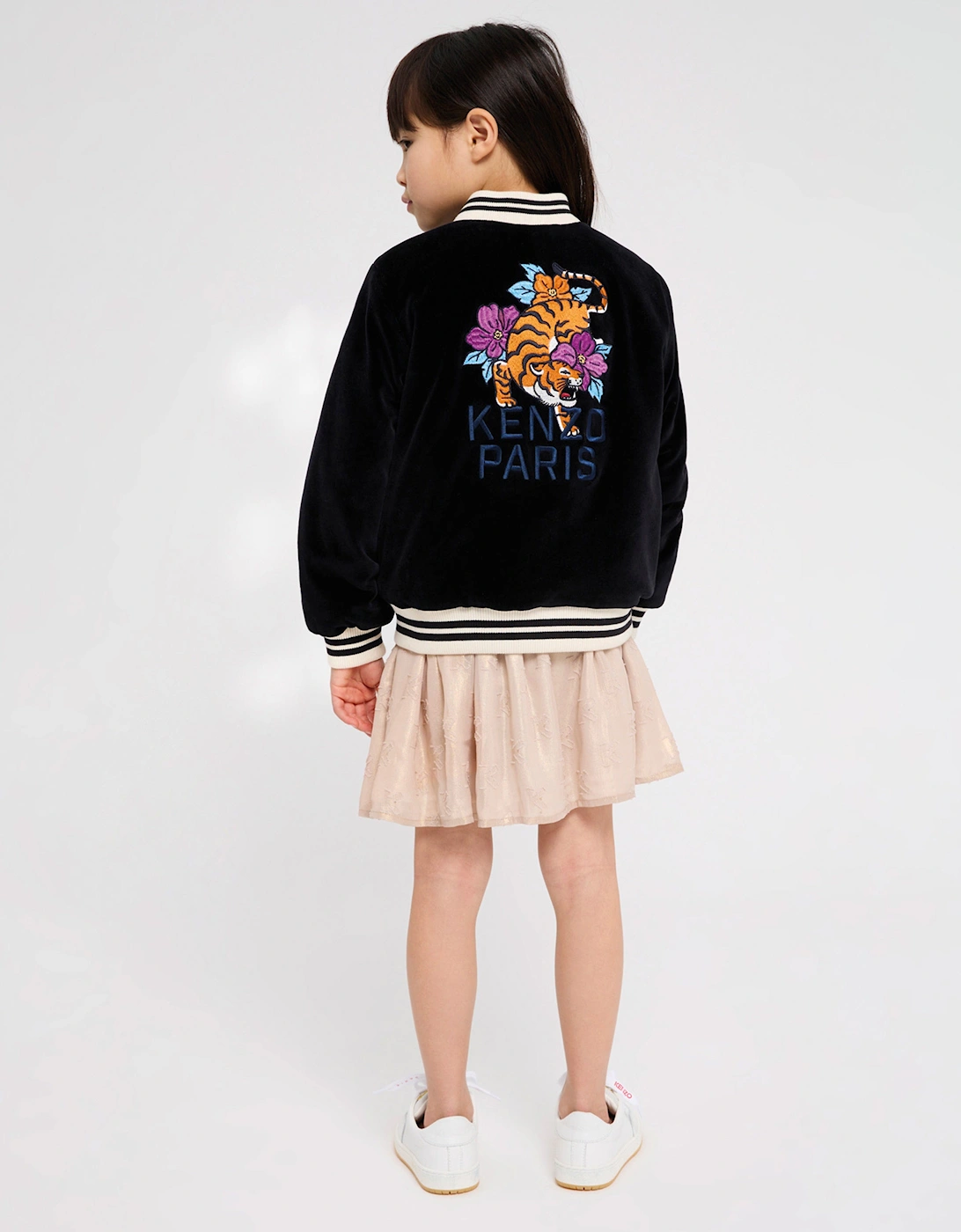 Girls Zip Up Jacket in Black