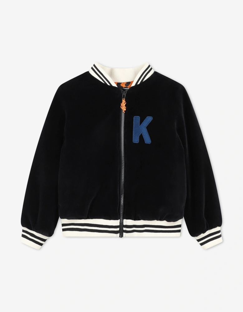 Girls Zip Up Jacket in Black