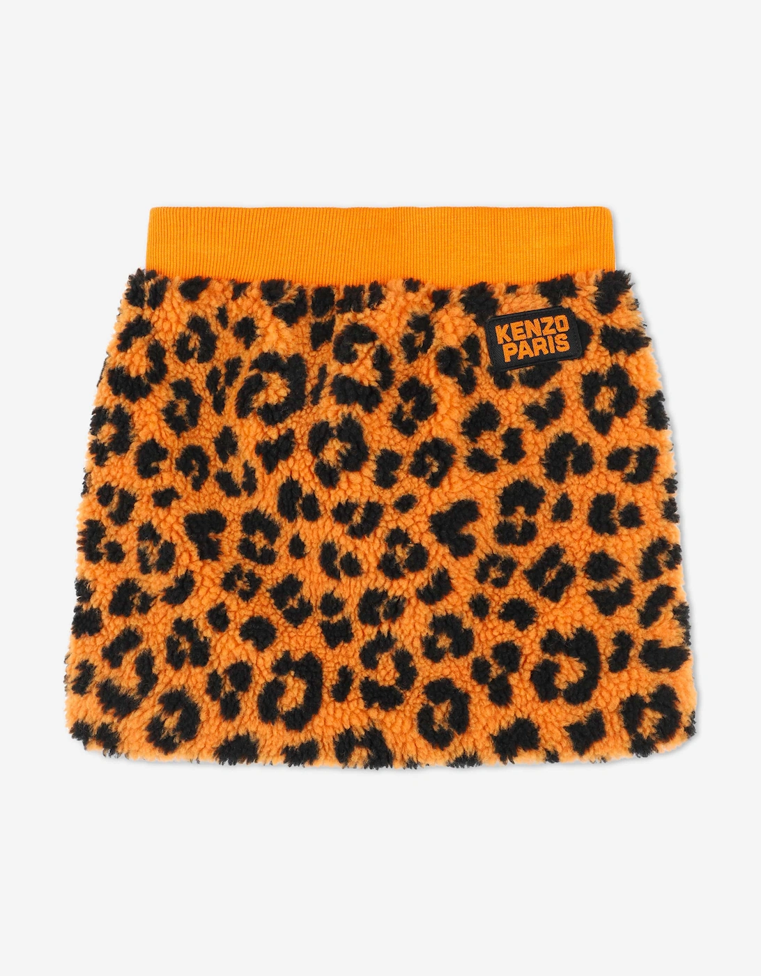 Girls Leopard Skirt in Orange