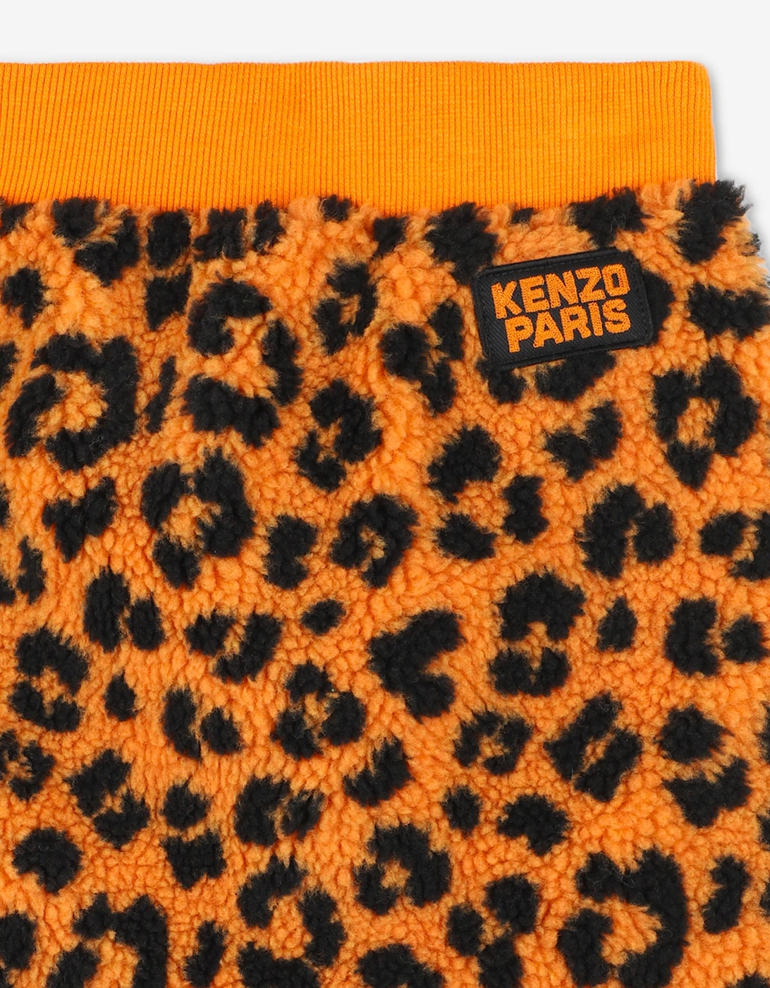 Girls Leopard Skirt in Orange