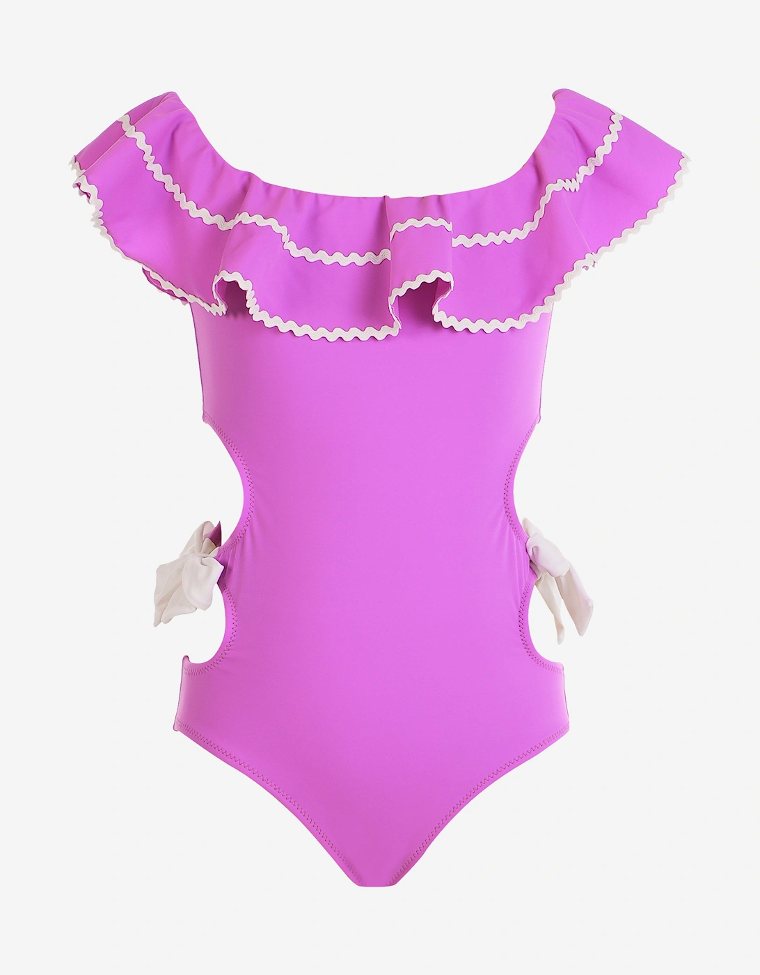 Girls Claire Swimsuit in Purple, 7 of 6