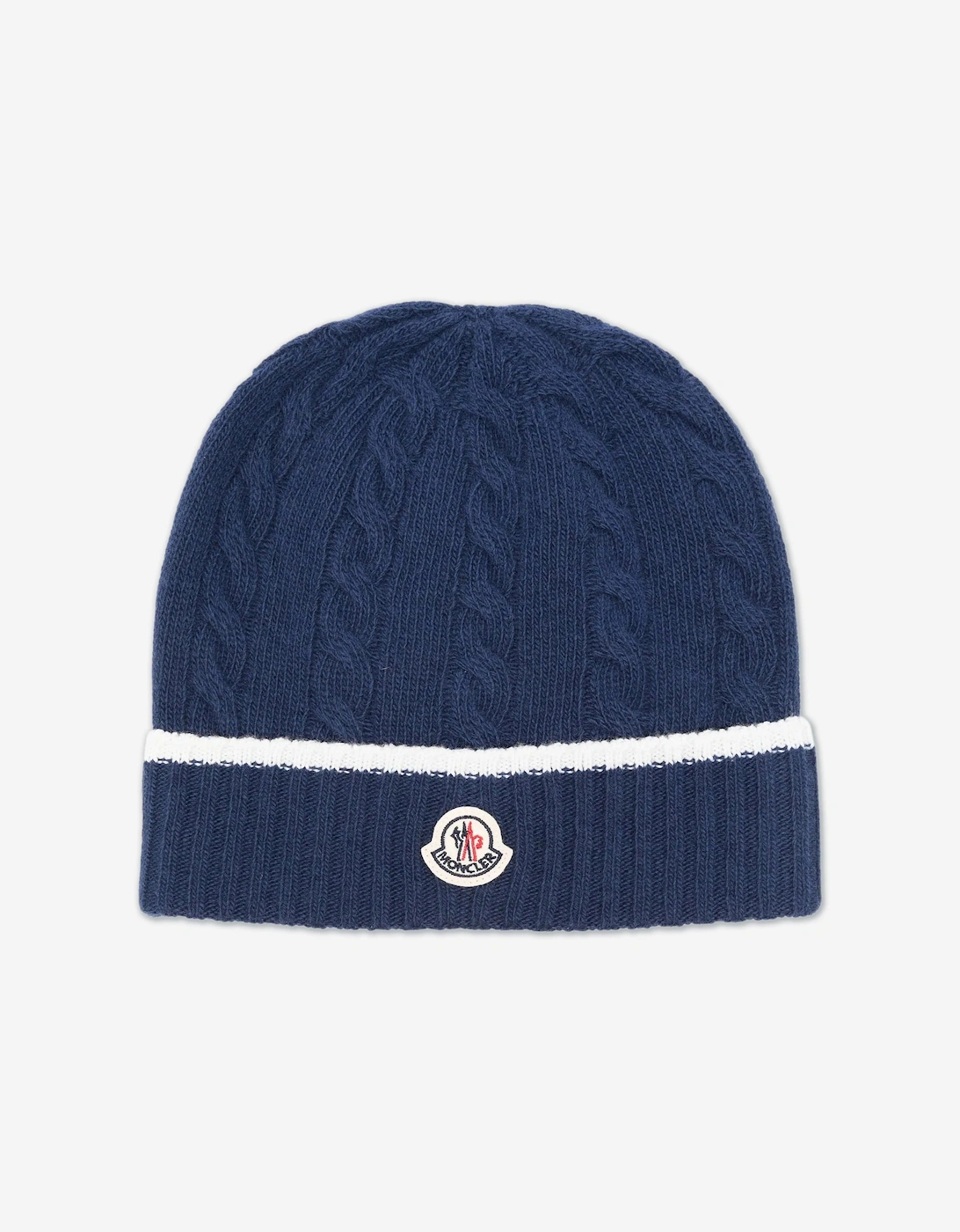 Kids Cable Knit Beanie Hat in Navy, 5 of 4