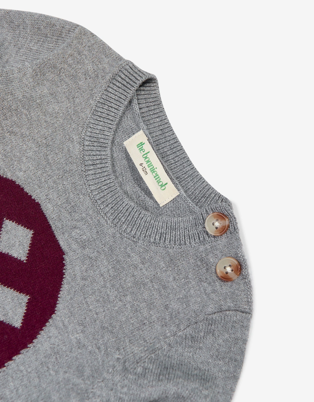 Baby Sparrow Mushroom Knit Jumper in Grey