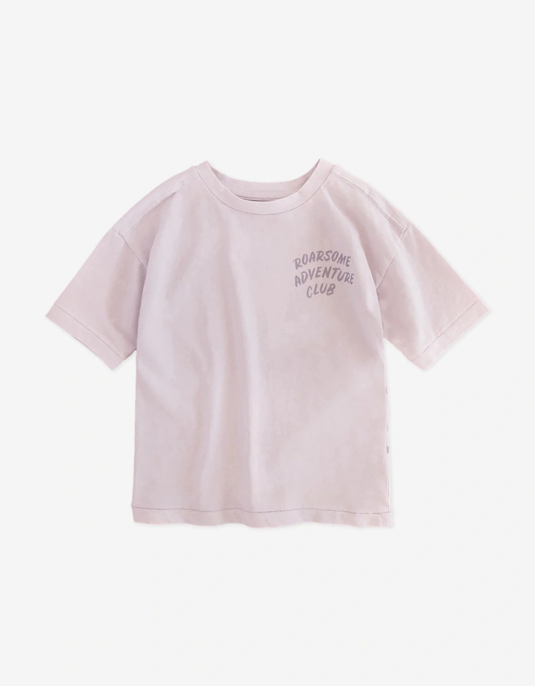 Girls Sparkle The Unicorn Adventure Club T-Shirt in Purple