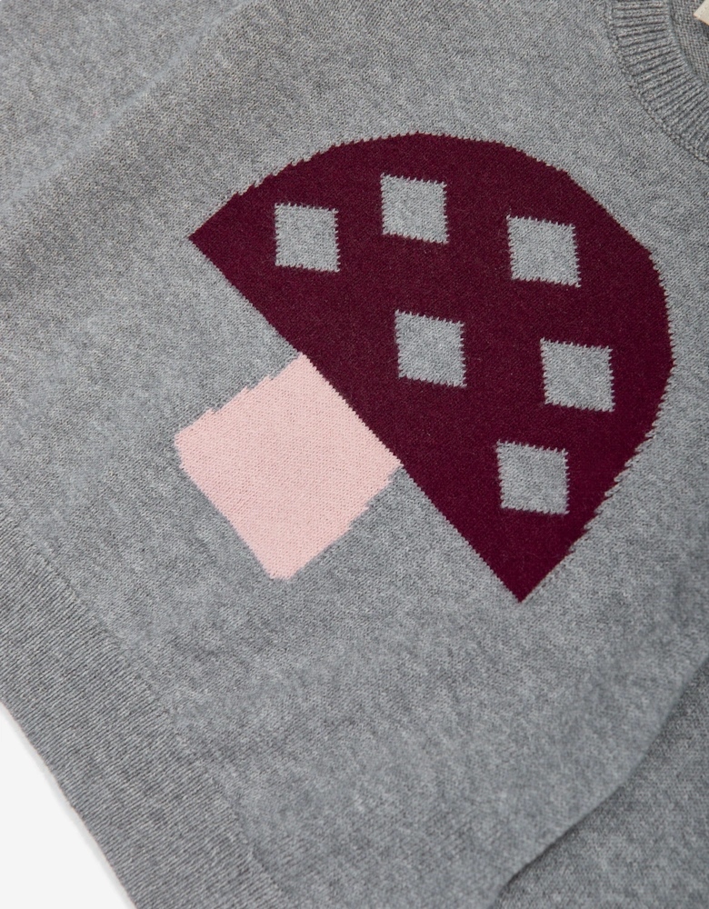 Baby Sparrow Mushroom Knit Jumper in Grey