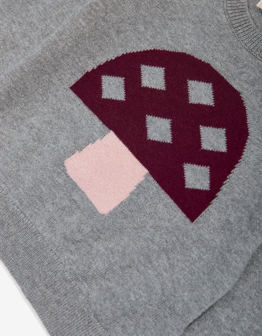 Baby Sparrow Mushroom Knit Jumper in Grey