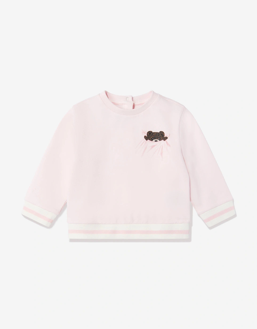 Baby Girls Bear Sweatshirt in Pink, 5 of 4
