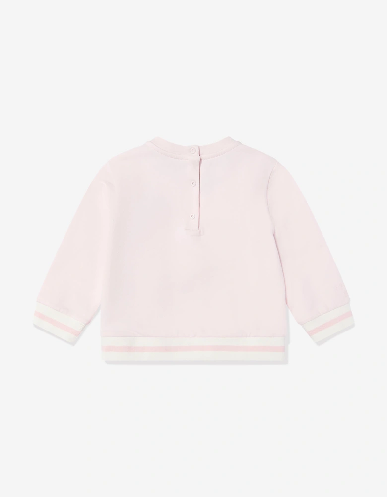 Baby Girls Bear Sweatshirt in Pink